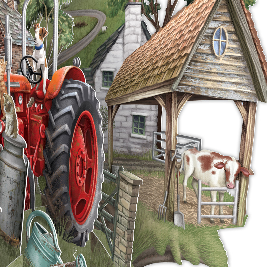 The Farmyard - Top of the World Pop Up Greetings Card
