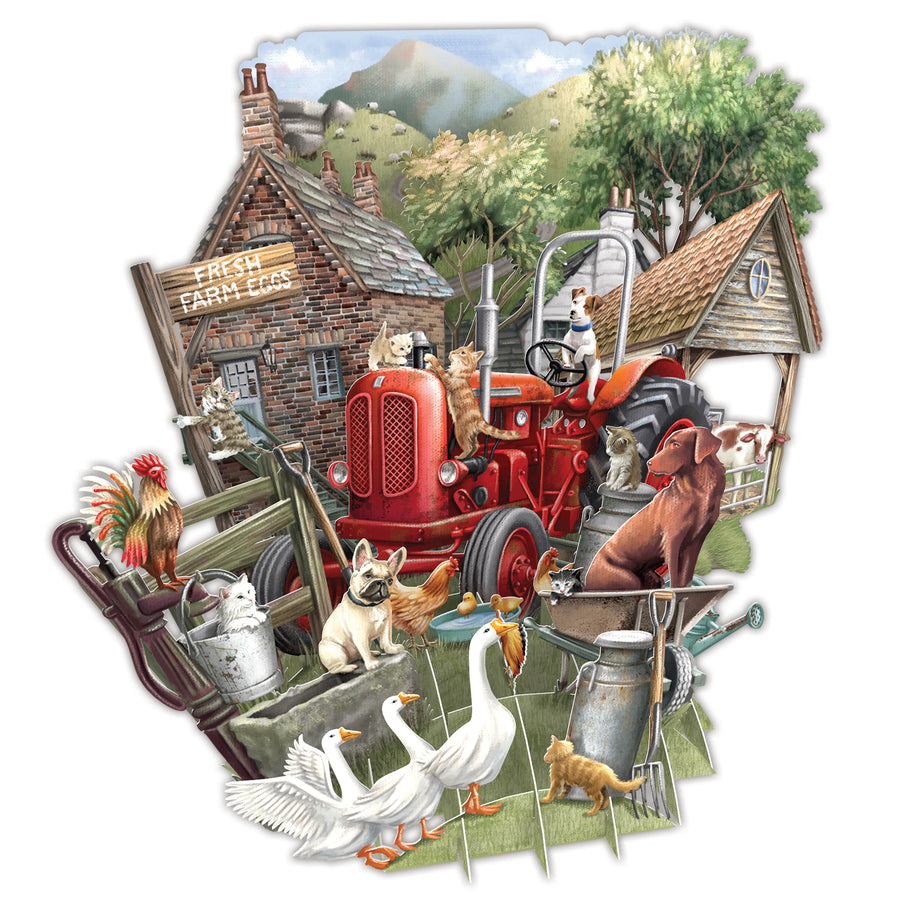 The Farmyard - Top of the World Pop Up Greetings Card