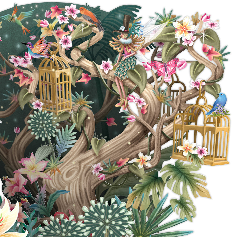 "Fairy Cages" - Top of the World Pop Up Greetings Card
