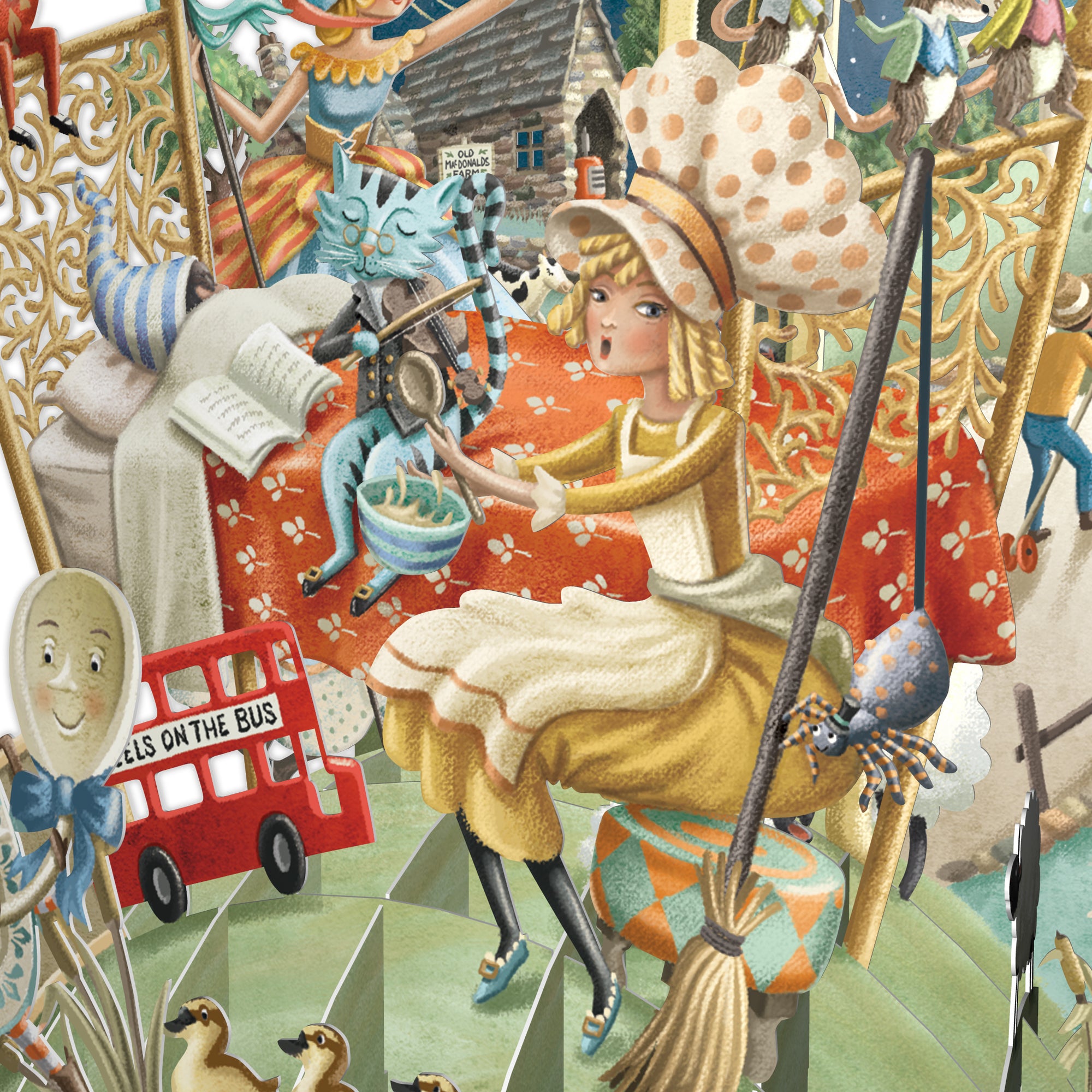 &quot;Nursery Rhymes&quot; - Top of the World Pop Up Greetings Card