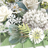 "White Flowers" - Top of the World Pop Up Greetings Card
