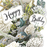 "White Flowers" - Top of the World Pop Up Greetings Card