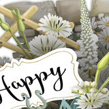 "White Flowers" - Top of the World Pop Up Greetings Card