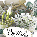 "White Flowers" - Top of the World Pop Up Greetings Card