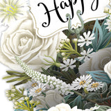 "White Flowers" - Top of the World Pop Up Greetings Card