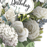 "White Flowers" - Top of the World Pop Up Greetings Card