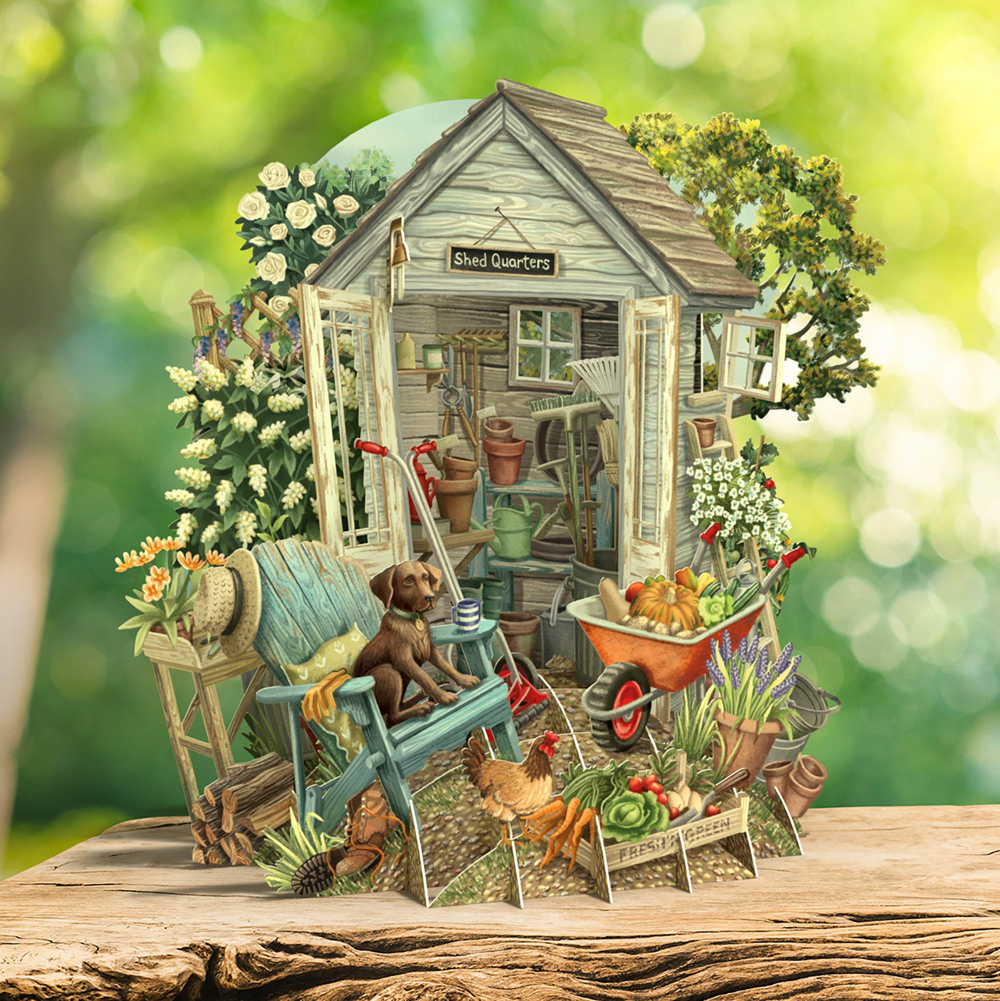 3D Pop Up Garden Shed Card  TW052