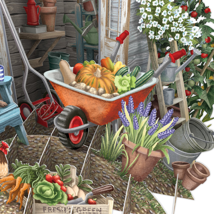 "Shed Quarters" - Top of the World Pop Up Greetings Card