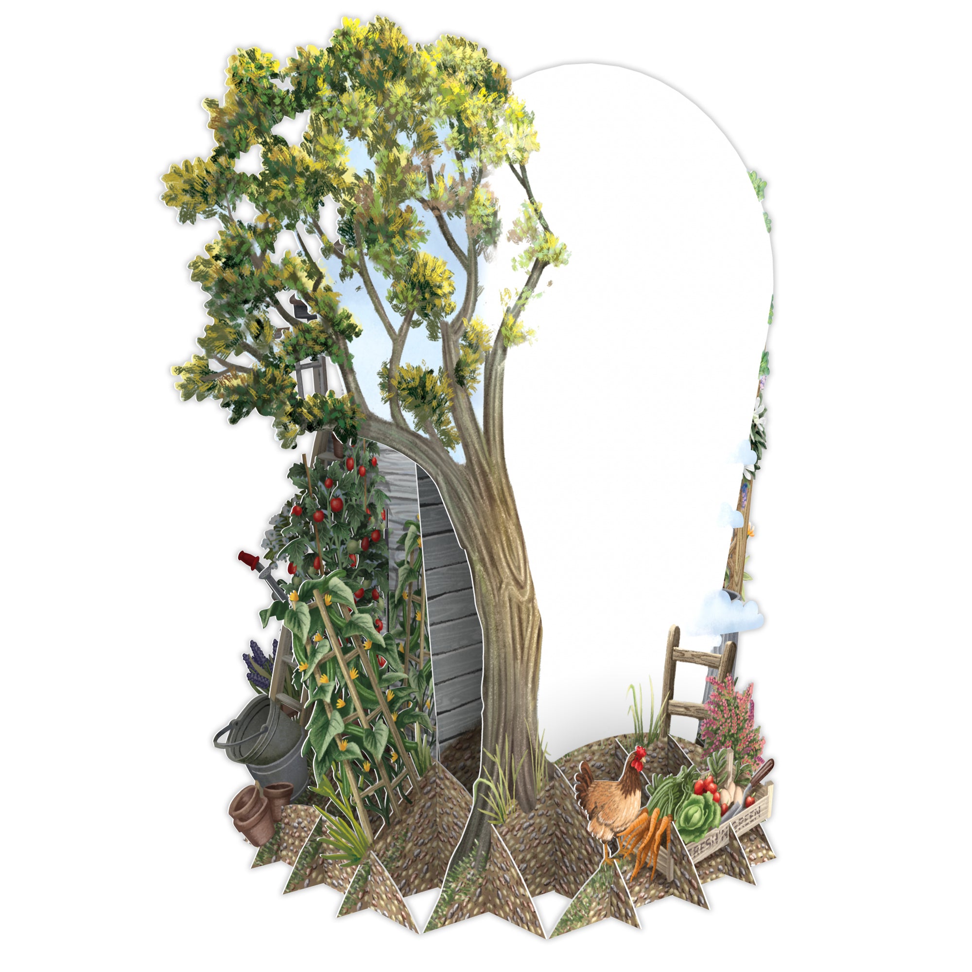 &quot;Shed Quarters&quot; - Top of the World Pop Up Greetings Card