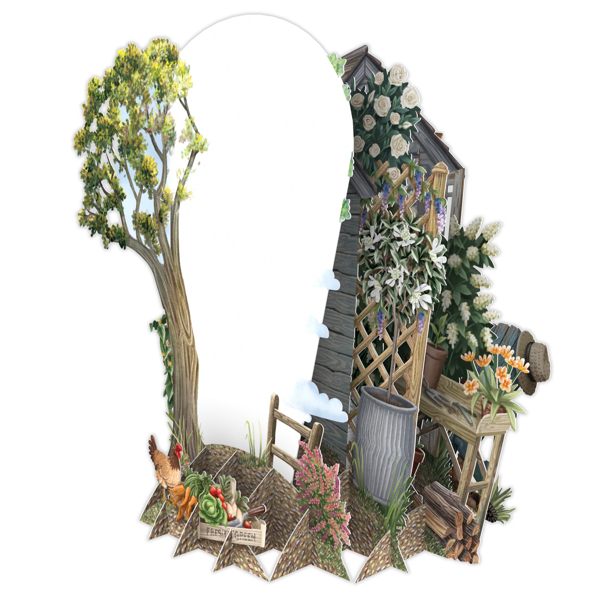 &quot;Shed Quarters&quot; - Top of the World Pop Up Greetings Card