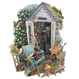 "Shed Quarters" - Top of the World Pop Up Greetings Card