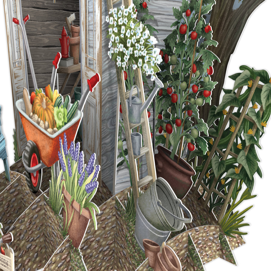 "Shed Quarters" - Top of the World Pop Up Greetings Card