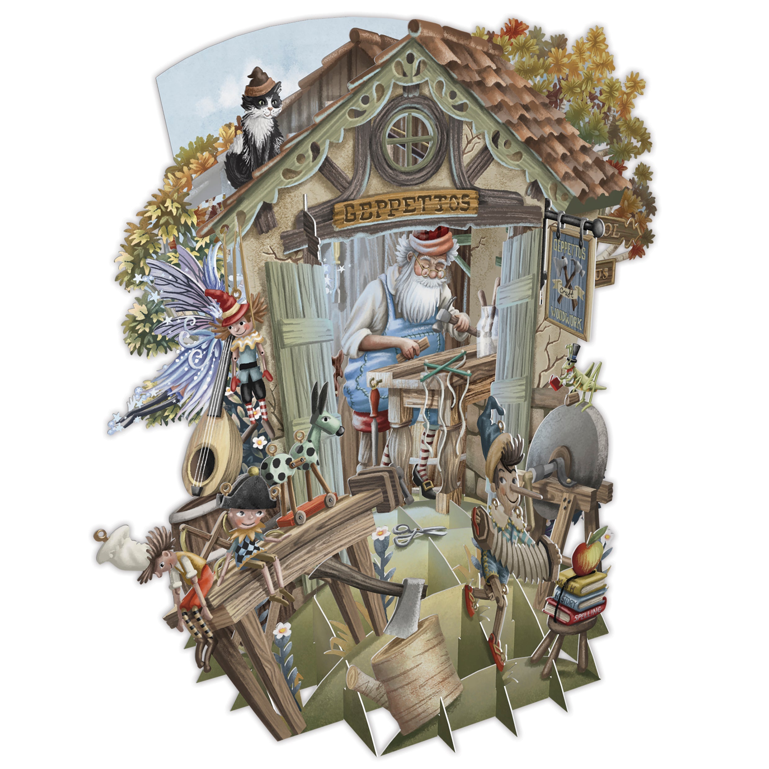 &quot;Pinocchio&quot; - Top of the World Pop Up Greetings Card