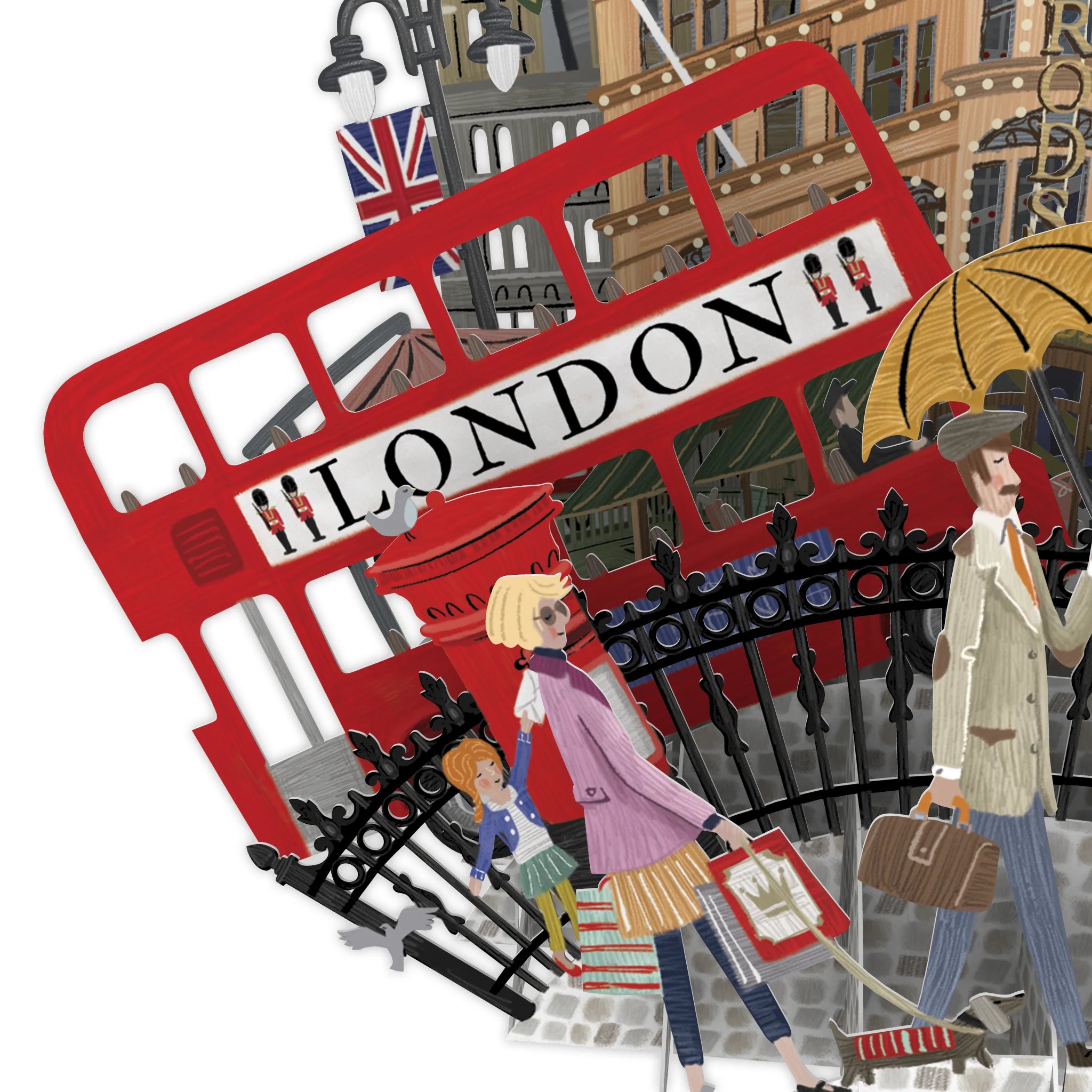 &quot;London&quot; - Top of the World Pop Up Greetings Card