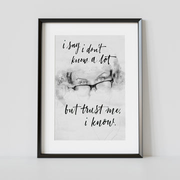 "Trust Me" Art Poster