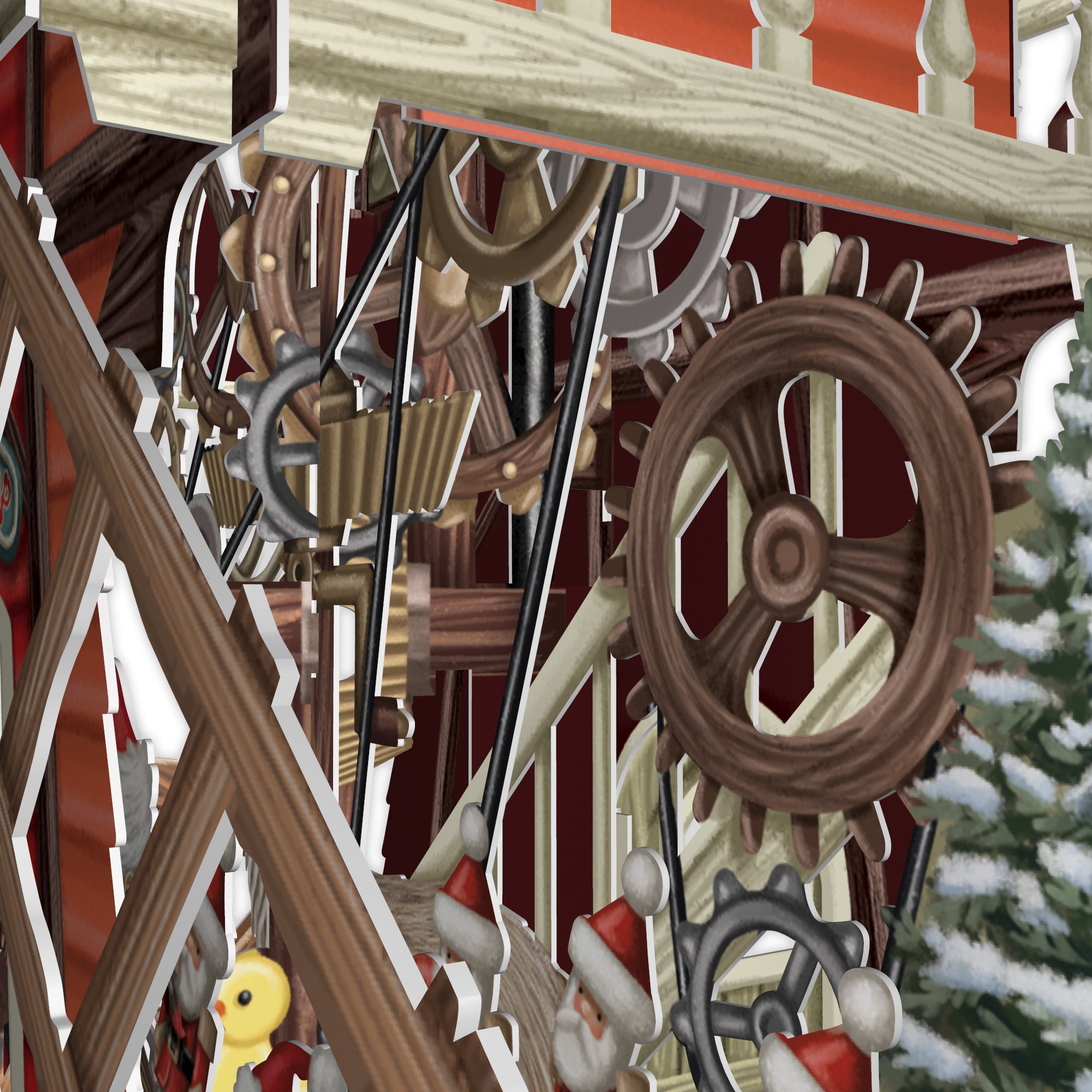&quot;Santa&#39;s Windmill&quot; - 3D Pop Up Christmas Card