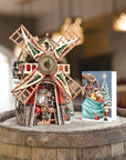 "Santa's Windmill" - 3D Pop Up Christmas Card