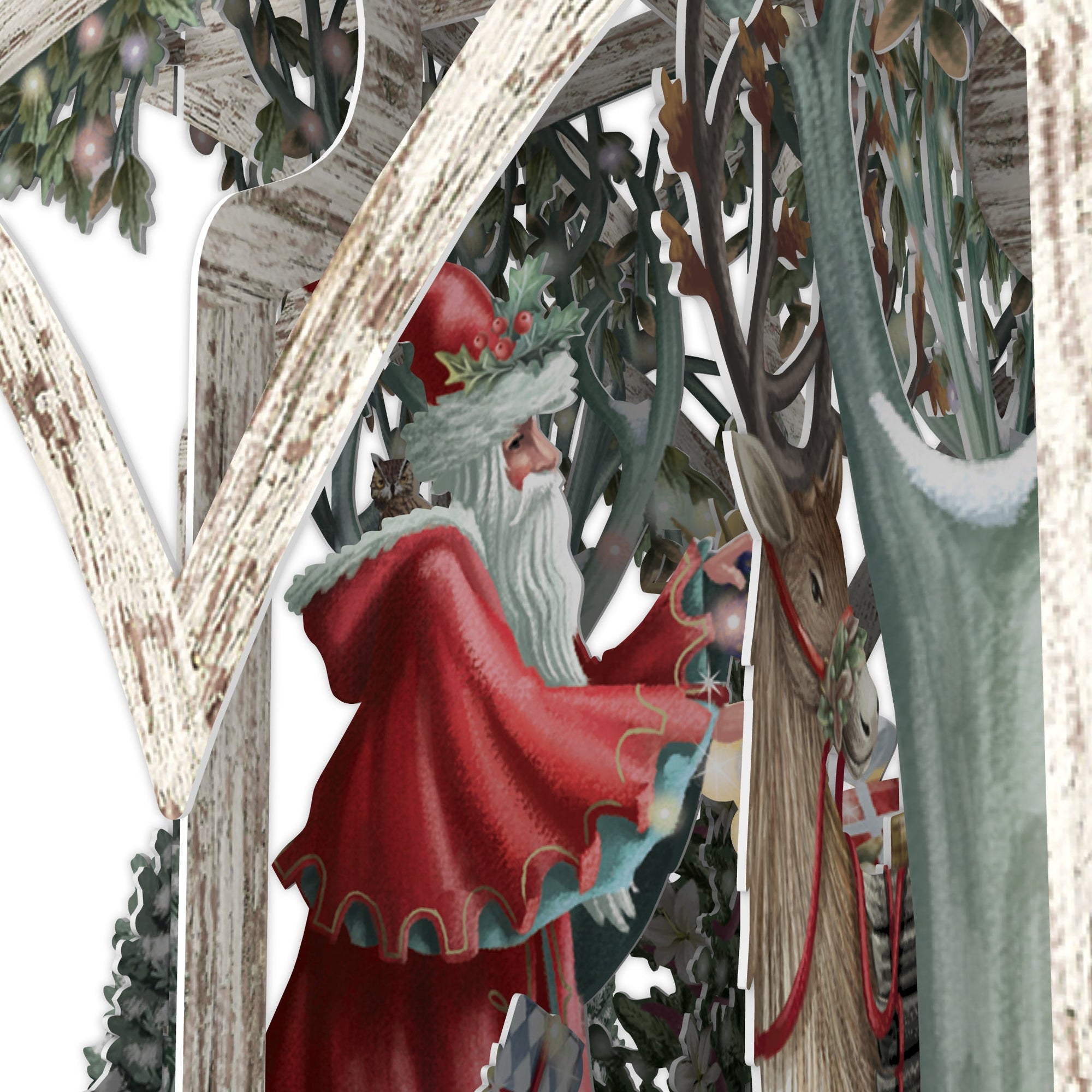 &quot;White Lantern&quot; - 3D Pop Up Christmas Card