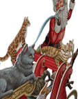 "Santa's Cat Sleigh" - 3D Pop Up Christmas Card