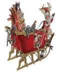 "Santa's Cat Sleigh" - 3D Pop Up Christmas Card