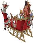 "Santa's Cat Sleigh" - 3D Pop Up Christmas Card