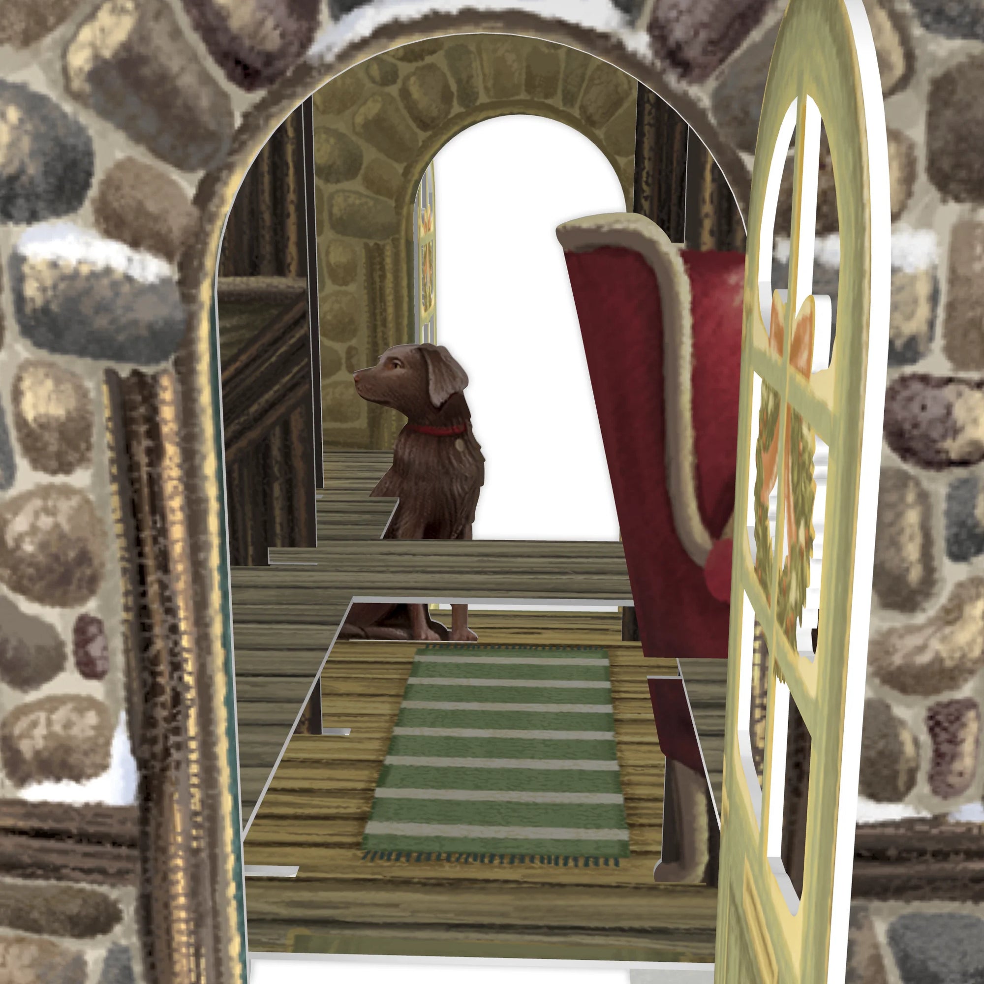 &quot;Cosy Christmas Cottage&quot; - 3D Pop Up Christmas Card