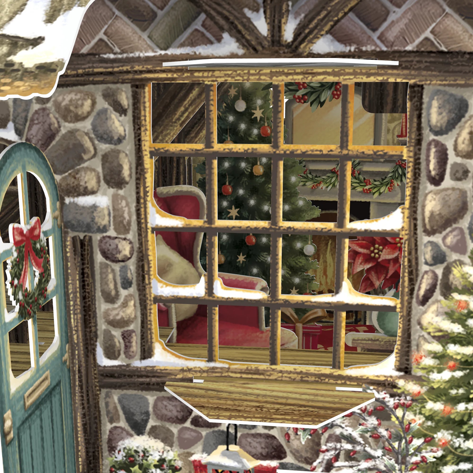 &quot;Cosy Christmas Cottage&quot; - 3D Pop Up Christmas Card