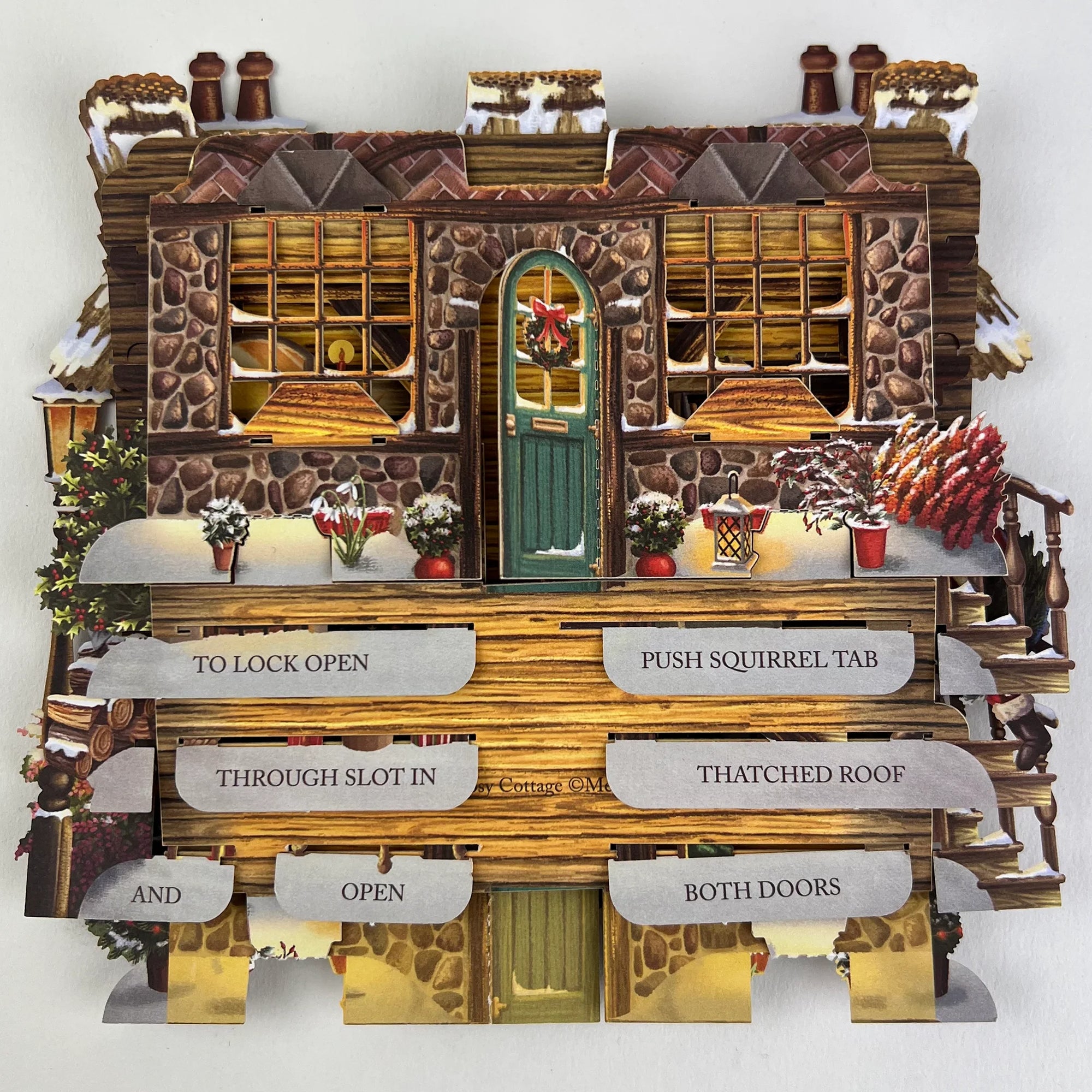 &quot;Cosy Christmas Cottage&quot; - 3D Pop Up Christmas Card