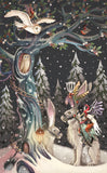 "Hare Racing" - 3D Pop Up Christmas Card