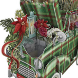 "Tartan Car" - 3D Pop Up Christmas Card