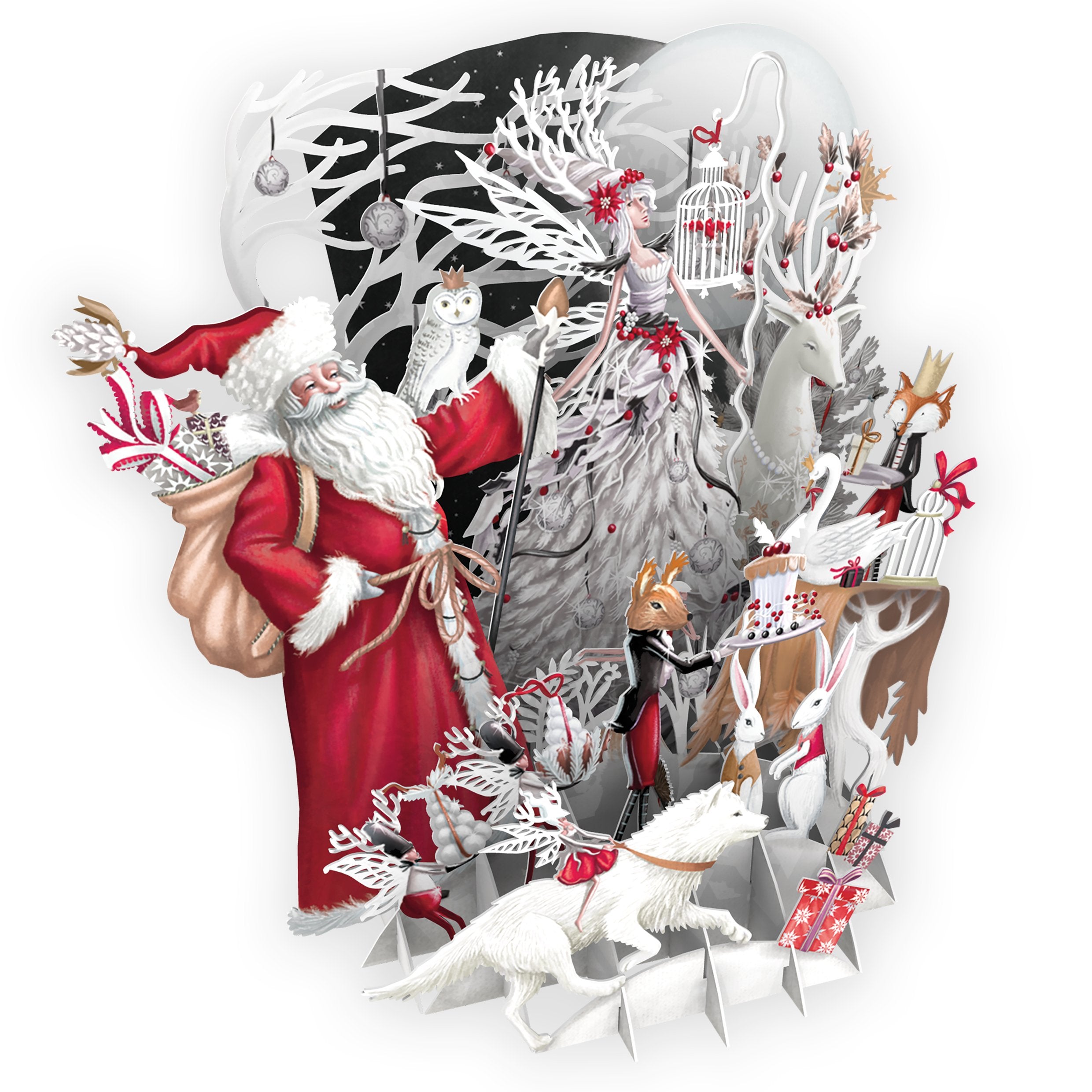 Santa &amp; Fairy Pop Up Christmas Card