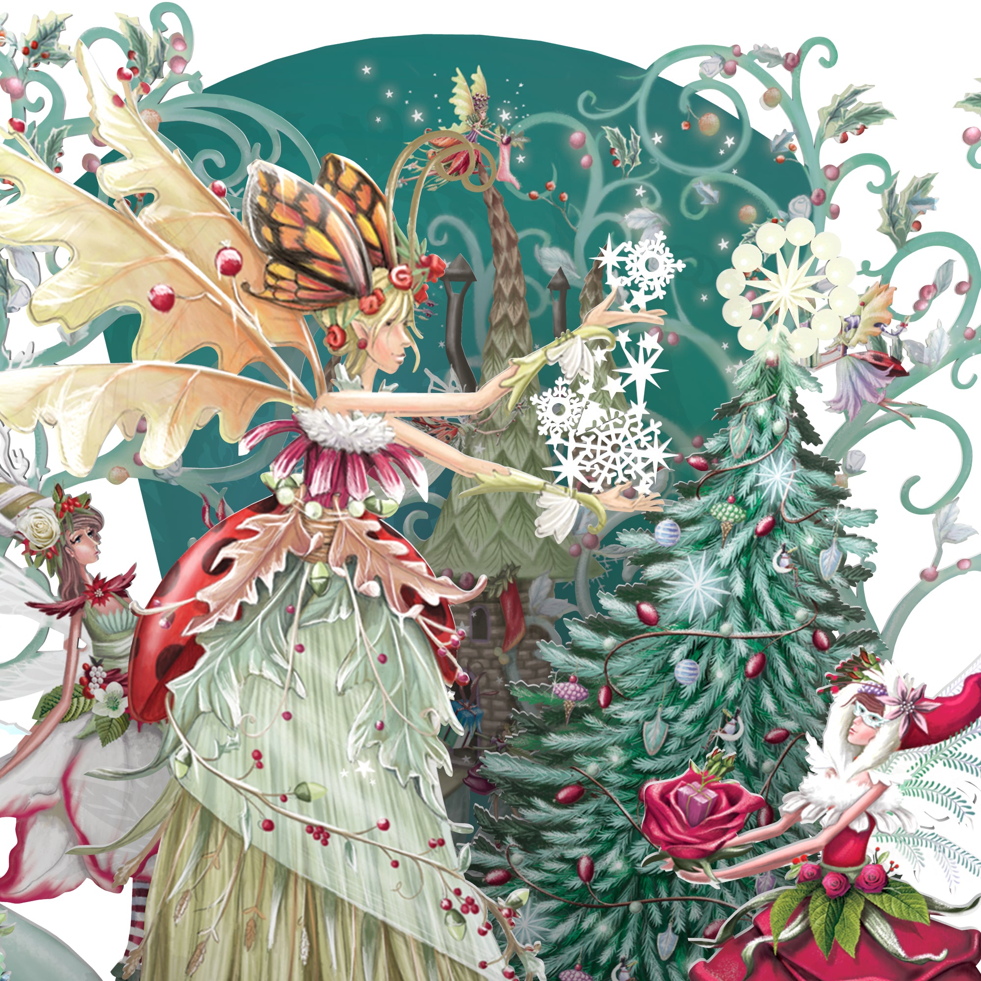 Me&McQ Fairy Queen 3D Card Pop Up Card Christmas Card