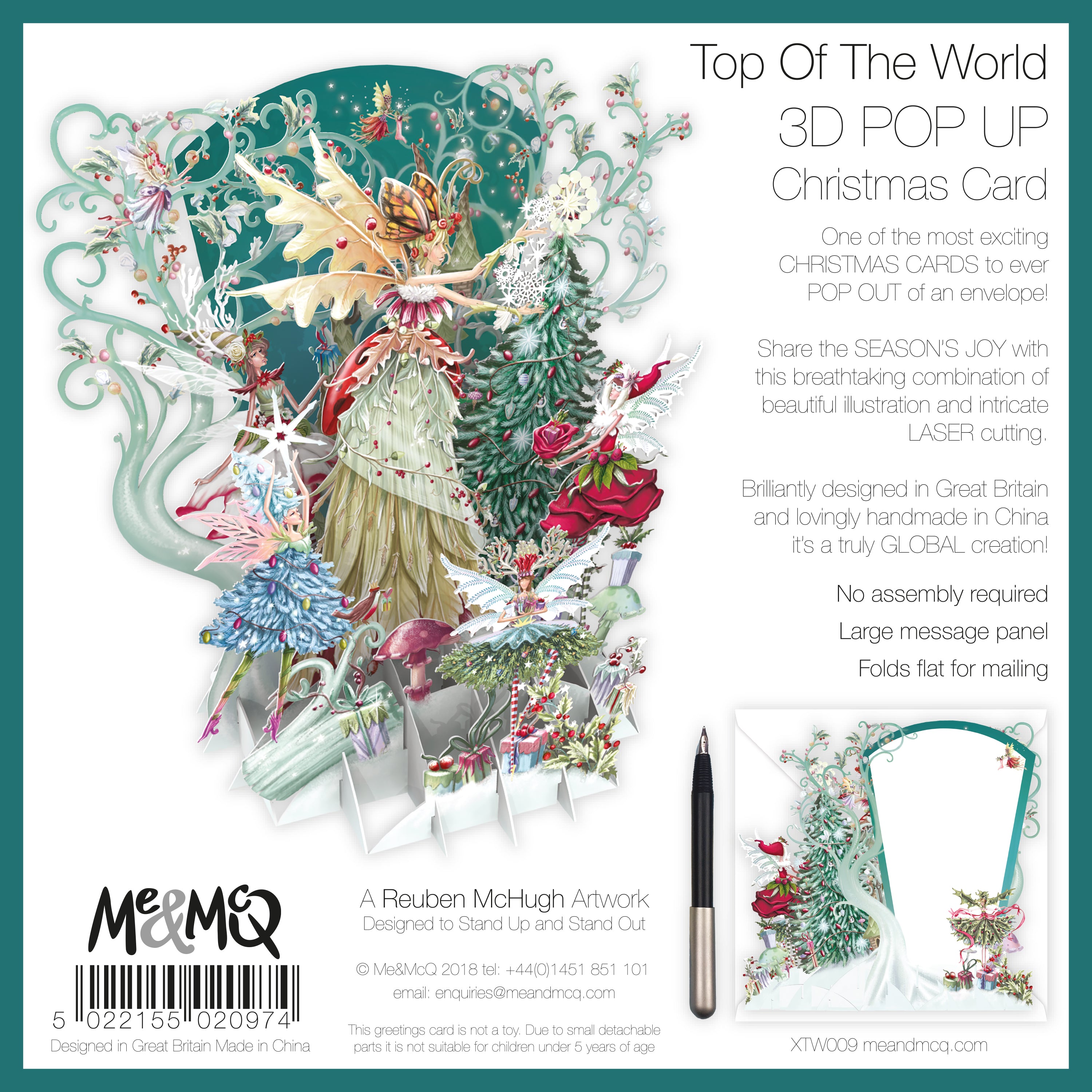 Fairy Queen Pop Up Christmas Card