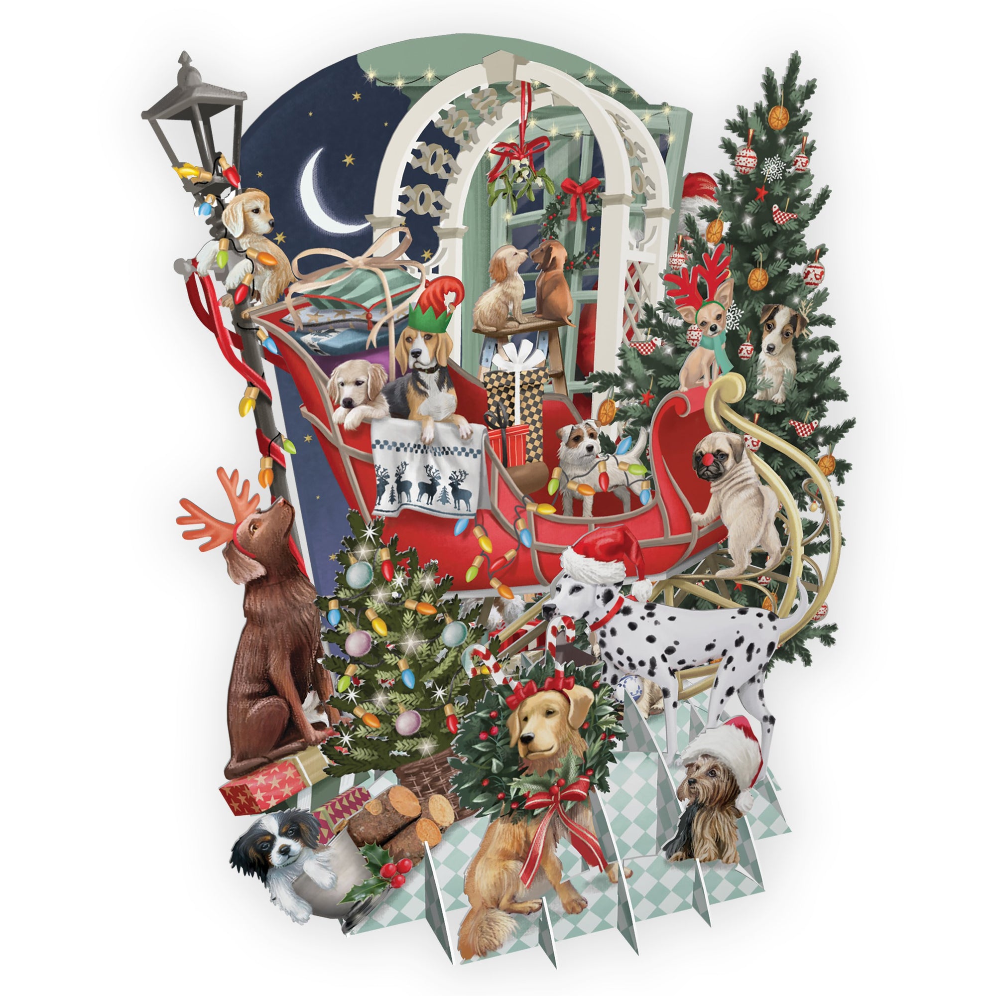Me&McQ Doggie 3D Card Pop Up Card Christmas Cards