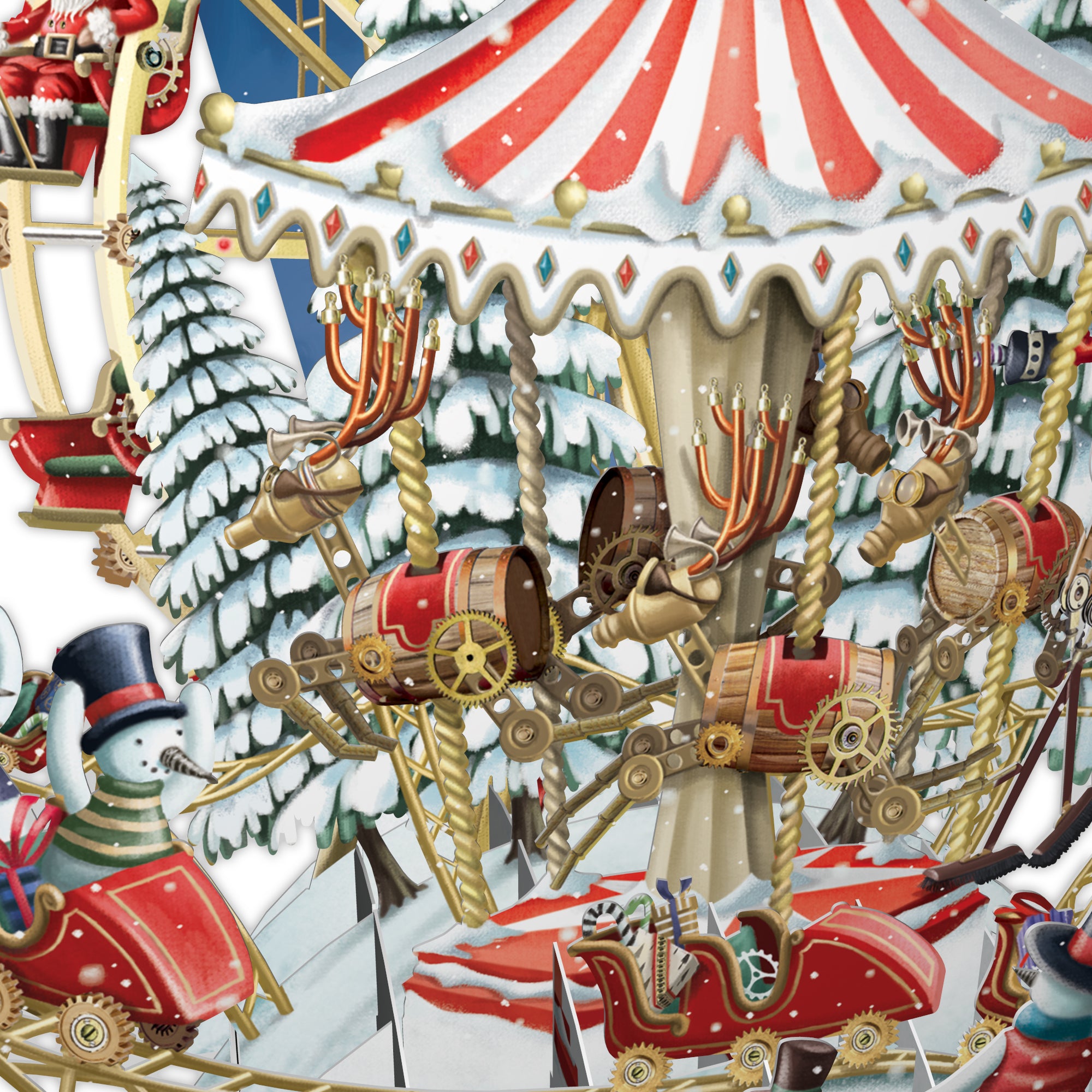&quot;Christmas Carousel&quot; - Top of the World Christmas Card