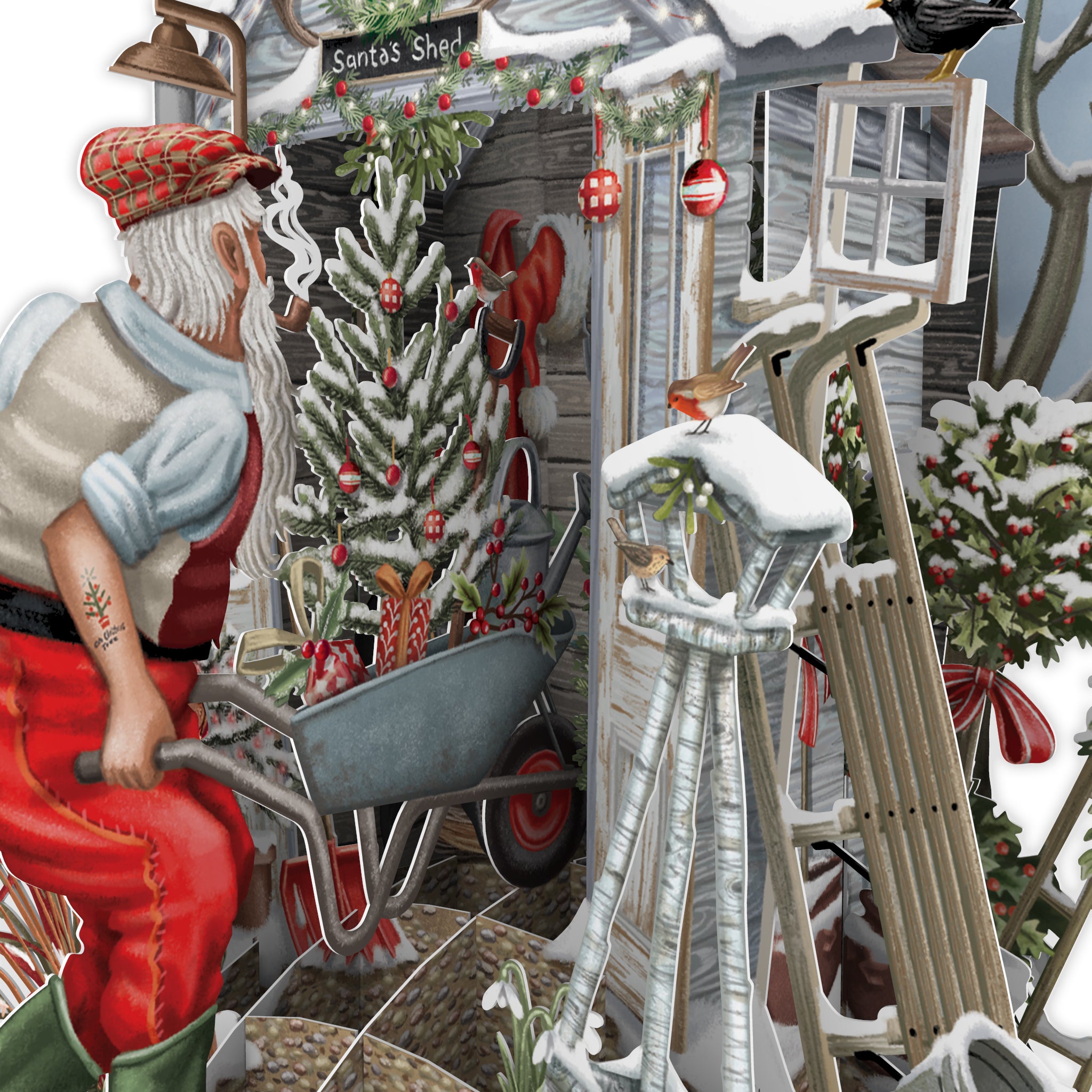 &quot;Santa&#39;s Shed&quot; - Top of the World Christmas Card