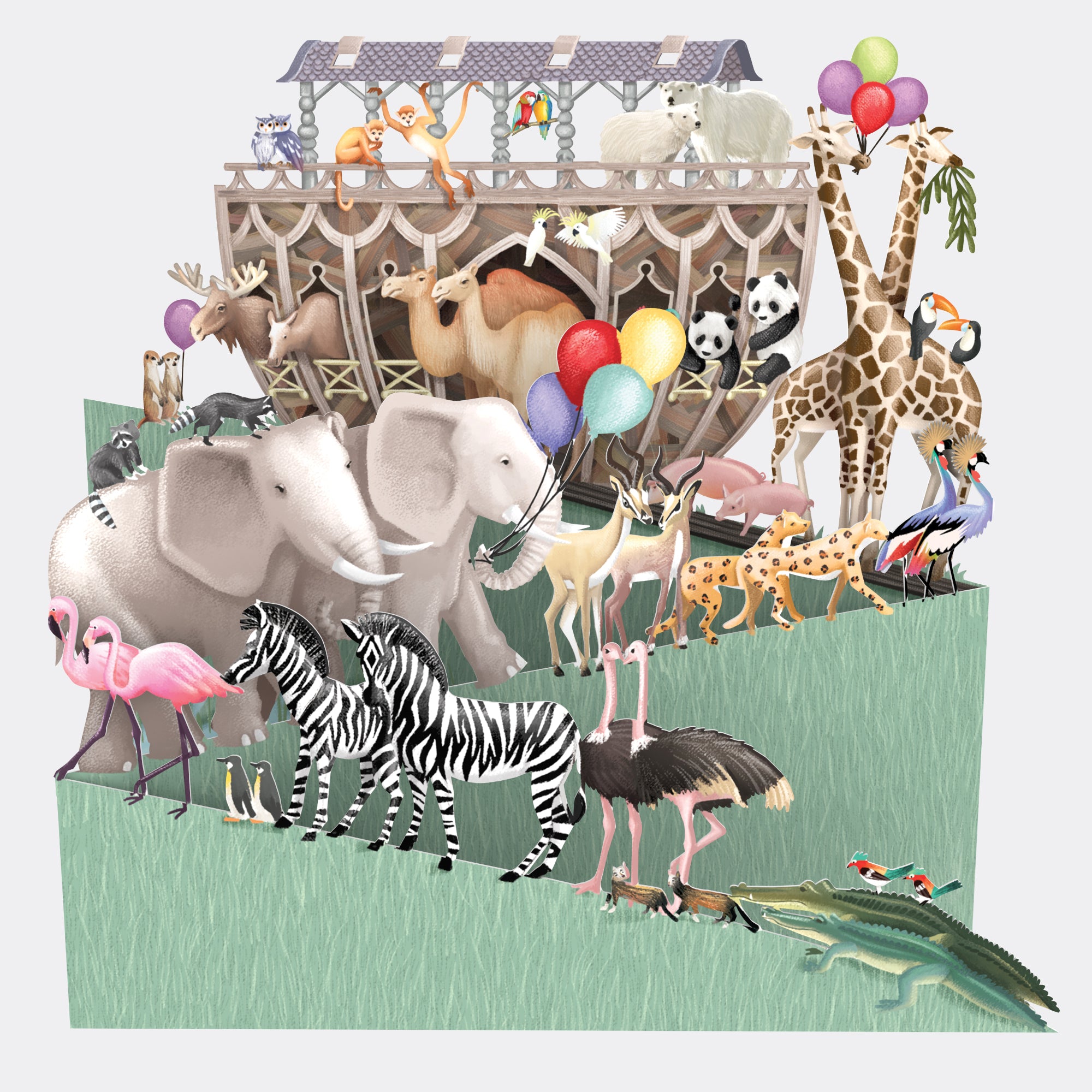 Noah&#39;s Ark Zig Zag Card
