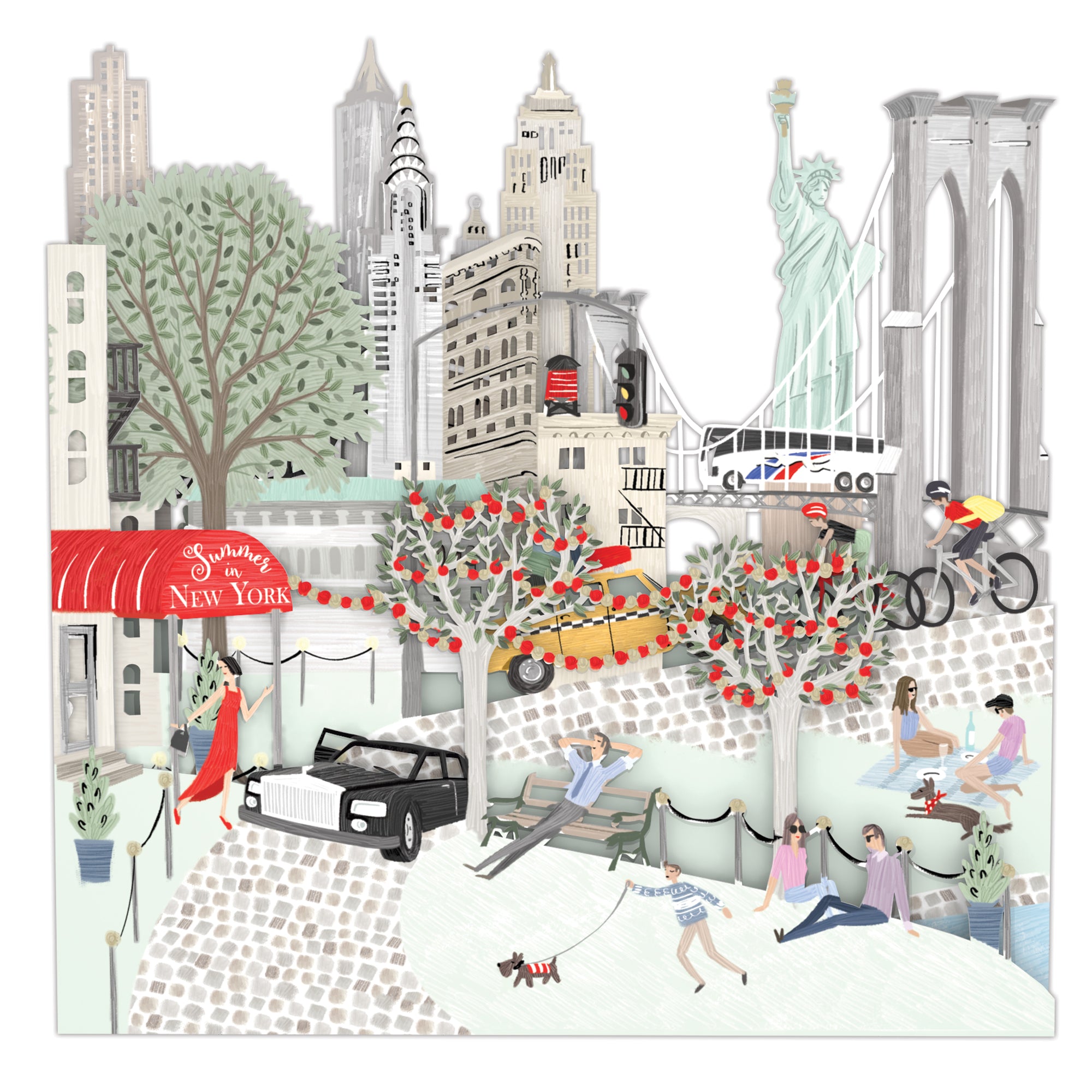 &quot;New York&quot; - Zig-Zag Greetings Card